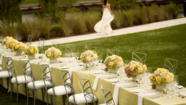 Outdoor table settings